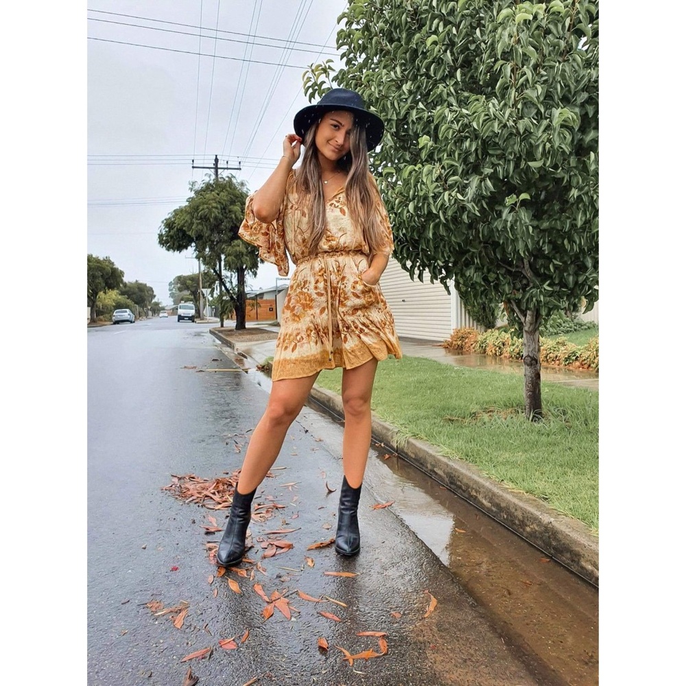 Spell & The Gypsy Coco Lei Flutter Sleeve Mini Dr… - image 4